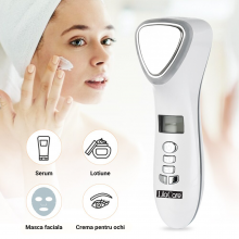 Aparat Masaj Facial Lila Care Pentru Indepartarea Liniilor Fine  Masaj Rece/Cald Foton Functie de Intinerire alb - 4