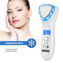 Aparat Masaj Facial Lila Care Pentru Indepartarea Liniilor Fine  Masaj Rece/Cald Foton Functie de Intinerire alb - 6