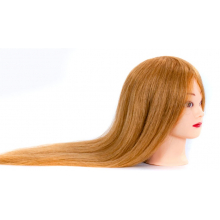 Cap Manechin pentru Vopsit cu Par Blond Auriu Natural 100%, 40-45cm + Suport Prindere - 8