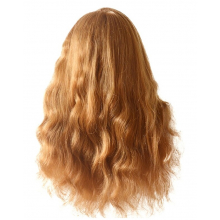 Cap Manechin pentru Vopsit cu Par Blond Auriu Natural 100%, 40-45cm + Suport Prindere - 11