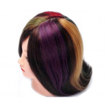 Cap Manechin pentru Vopsit cu Par Blond Auriu Natural 100%, 40-45cm + Suport Prindere - 1