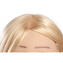Cap Manechin cu Par Natural 100%, Tanja 20 cm OMC, L`Image Germania + Suport Prindere Masa - 3