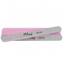 Set Pile Unghii Miley, Drepte, Gri, Granulatie 100/100, 25 Buc - 1