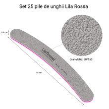 Set Pile Unghii 80/150 Lila Rossa, Banana, Gri, 25 Buc - 1