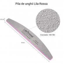 Pila Unghii 100/180 Lila Rossa, Semiluna, Gri - 1