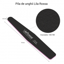Pila Unghii 100/180 Lila Rossa, Romb, Neagra - 1