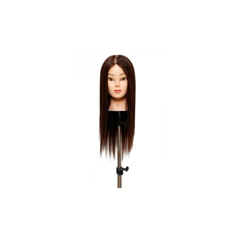 Cap Manechin cu Par Natural 100% (High Quality) 45-50 cm + Suport Prindere - 1
