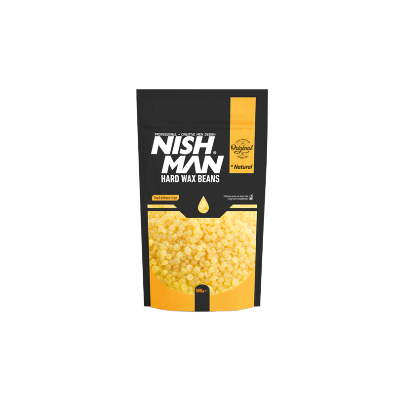 NISH MAN - Ceara epilatoare - granule 500 gr - Galbena - 1