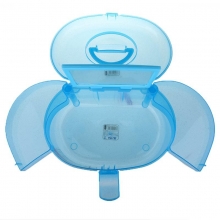 Geanta cosmetice din plastic cu oglinda Albastru