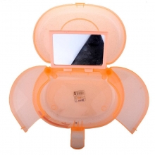 Geanta cosmetice din plastic cu oglinda Portocaliu