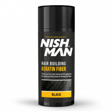 NISH MAN - Pudra fiber pentru parul rar - Negru - 1