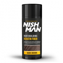 NISH MAN - Pudra fiber pentru parul rar - Saten inchis - 1