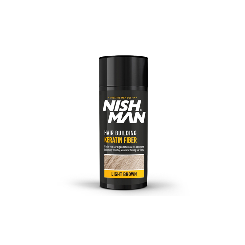 NISH MAN - Pudra fiber pentru parul rar - Saten deschis - 1