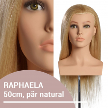 Cap Manechin Par Natural 100% RAPHAELA OMC, 50 cm, L'IMAGE Germania + Suport Prindere Masa - 6