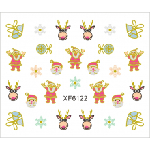 Sticker Nail Art Lila Rossa pentru Craciun, Revelion si Iarna XF6122 - 1