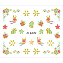 Sticker Nail Art Lila Rossa pentru Craciun, Revelion si Iarna XF6120 - 1