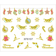 Sticker Nail Art Lila Rossa pentru Craciun, Revelion si Iarna XF6107 - 1