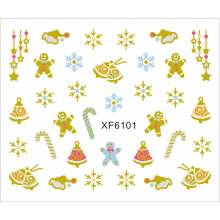 Sticker Nail Art Lila Rossa pentru Craciun, Revelion si Iarna XF6101 - 1