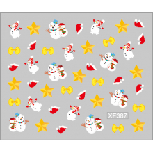 Sticker Nail Art Lila Rossa pentru Craciun, Revelion si Iarna XF387 - 1