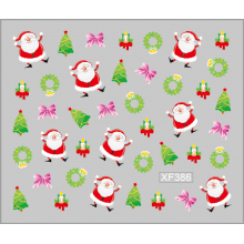 Sticker Nail Art Lila Rossa pentru Revelion si Iarna XF386 - 1