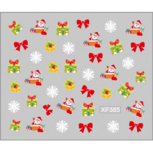 Sticker Nail Art Lila Rossa pentru Craciun, Revelion si Iarna XF385 - 1