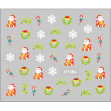 Sticker Nail Art Lila Rossa pentru Craciun, Revelion si Iarna XF384 - 1