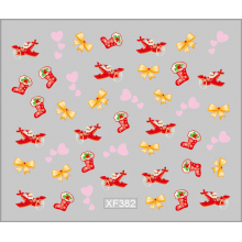 Sticker Nail Art Lila Rossa pentru Craciun, Revelion si Iarna XF382 - 1