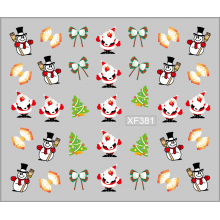Sticker Nail Art Lila Rossa pentru Craciun, Revelion si Iarna XF381 - 1