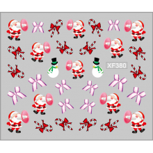 Sticker Nail Art Lila Rossa pentru Craciun, Revelion si Iarna XF380 - 1