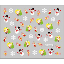 Sticker Nail Art Lila Rossa pentru Craciun, Revelion si Iarna XF379 - 1