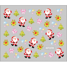 Sticker Nail Art Lila Rossa pentru Craciun, Revelion si Iarna XF378 - 1