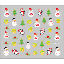Sticker Nail Art Lila Rossa pentru Craciun, Revelion si Iarna XF377 - 1