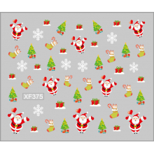 Sticker Nail Art Lila Rossa pentru Craciun, Revelion si Iarna XF375 - 1