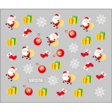 Sticker Nail Art Lila Rossa pentru Craciun, Revelion si Iarna XF374 - 1