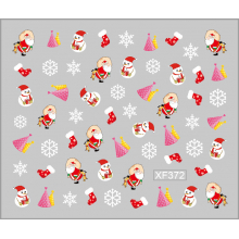Sticker Nail Art Lila Rossa pentru Craciun, Revelion si Iarna XF372 - 1