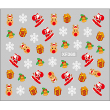 Sticker Nail Art Lila Rossa pentru Craciun, Revelion si Iarna XF368 - 1
