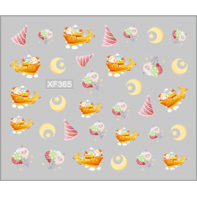 Sticker Nail Art Lila Rossa pentru Craciun, Revelion si Iarna XF365 - 1