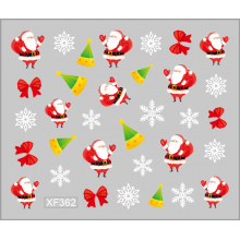 Sticker Nail Art Lila Rossa pentru Craciun, Revelion si Iarna XF362 - 1
