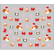 Sticker Nail Art Lila Rossa pentru Craciun, Revelion si Iarna XF361 - 1