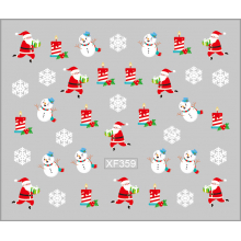 Sticker Nail Art Lila Rossa pentru Craciun, Revelion si Iarna XF359 - 1