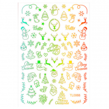 Sticker Nail Art Lila Rossa pentru Craciun, Revelion si iarna TL0066 - 1