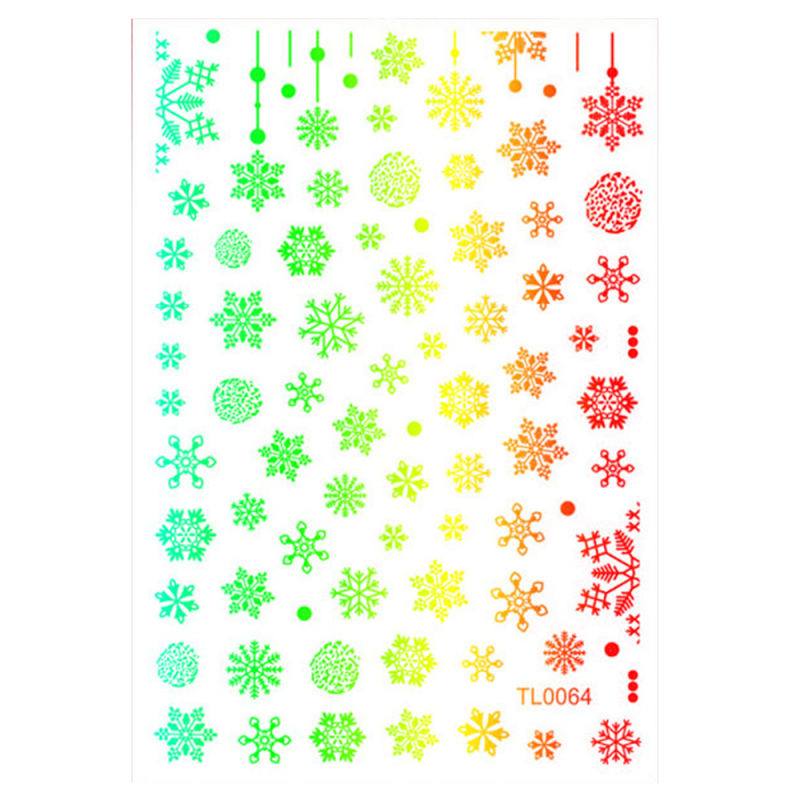 Sticker Nail Art Lila Rossa pentru Craciun, Revelion si Iarna TL0064 - 1