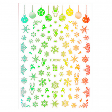Sticker Nail Art Lila Rossa pentru Craciun, Revelion si Iarna TL0062 - 1