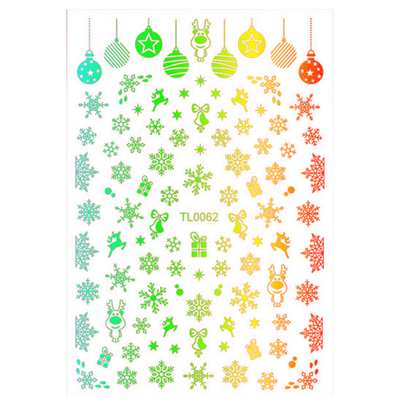 Sticker Nail Art Lila Rossa pentru Craciun, Revelion si Iarna TL0062 - 1
