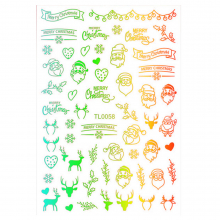 Sticker Nail Art Lila Rossa pentru Craciun, Revelion si Iarna TL0058 - 1