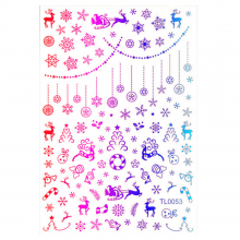 Sticker Nail Art Lila Rossa pentru Craciun, Revelion si Iarna TL0053 - 1