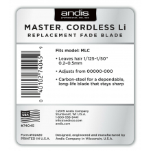 ANDIS - Cutit fade - Master - fara fir - 3