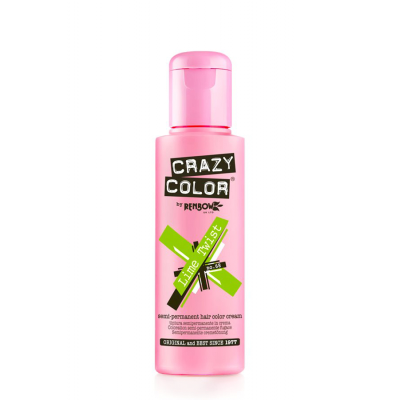 CRAZY COLOR - Vopsea semi-permanenta LIME TWIST - no.68 - 100 ml - 1