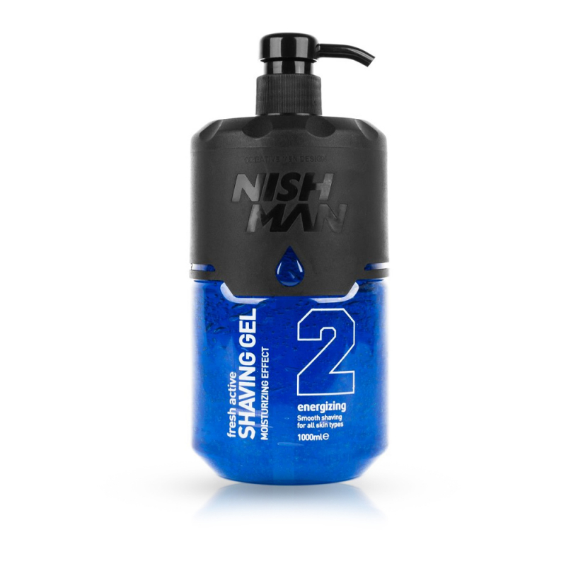 NISH MAN - Gel de ras ENERGIZING  - 1000 ml - 1