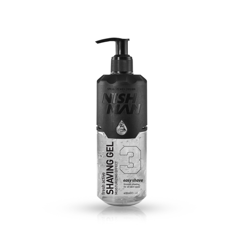 NISH MAN - Gel de ras transparent EASY SHAVE - 400 ml - 1